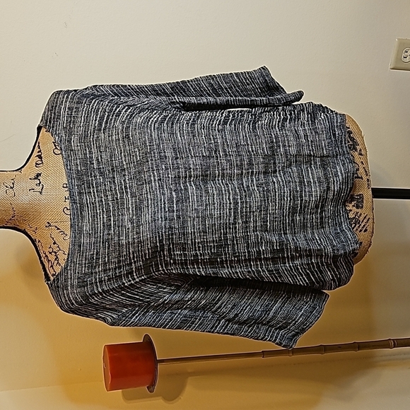 Eileen Fisher Minimalist dark gray marbled linen blend oversized top size Small - Picture 1 of 9